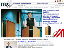 Tablet Screenshot of govorniskipult.itec-audio.si